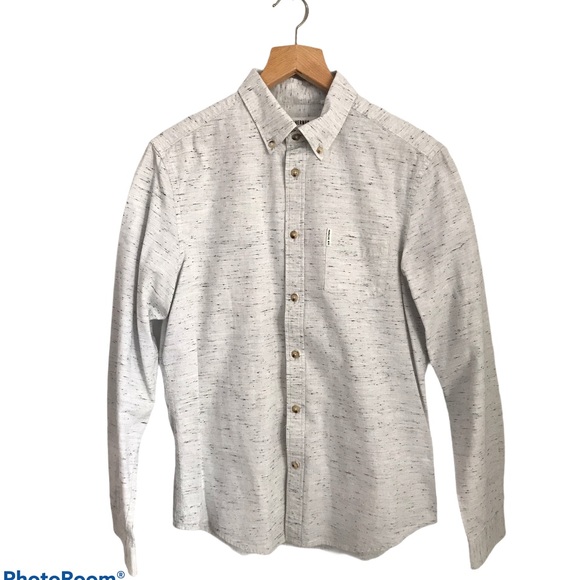 Ben Sherman Other - Ben Sherman Cream Speckle Button Up Long Sleeve Men’s Dress Shirt Sz M